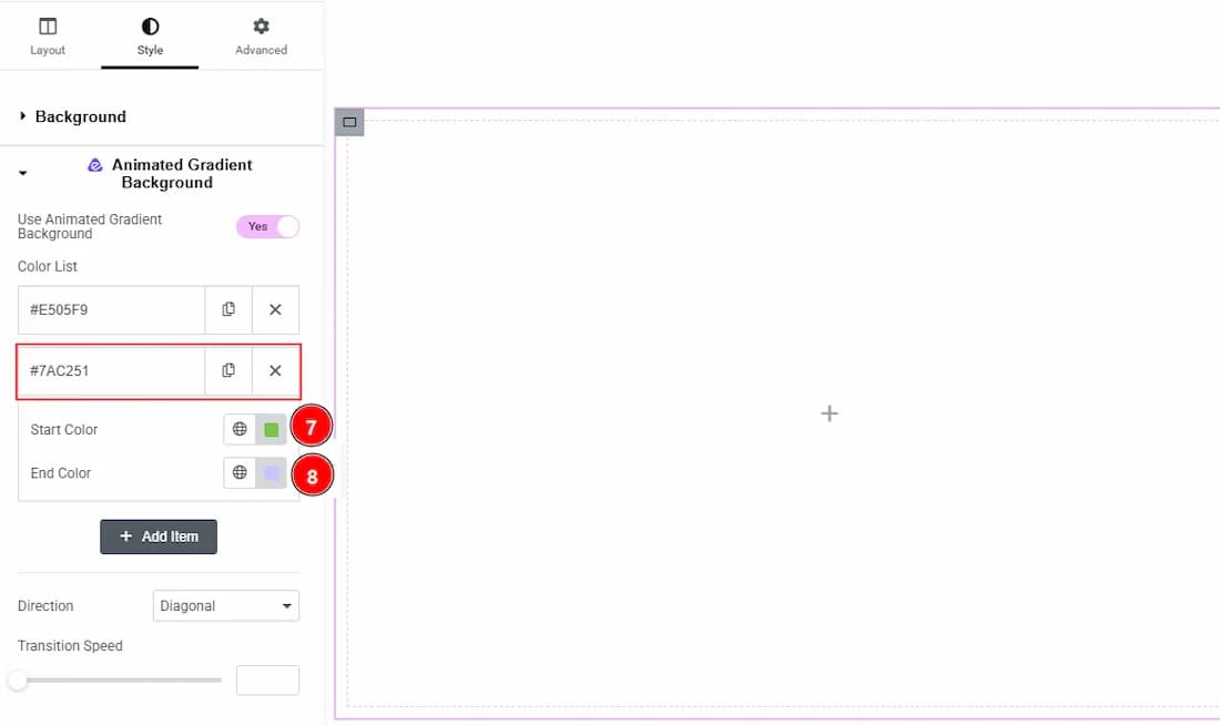 How To Use The Animated Gradient Background Extension By Atomic Addons - Using the Animated Gradient Background Extension 03