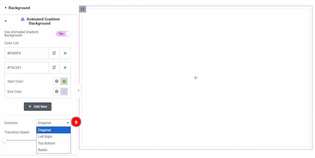 How To Use The Animated Gradient Background Extension By Atomic Addons - Using the Animated Gradient Background Extension 04