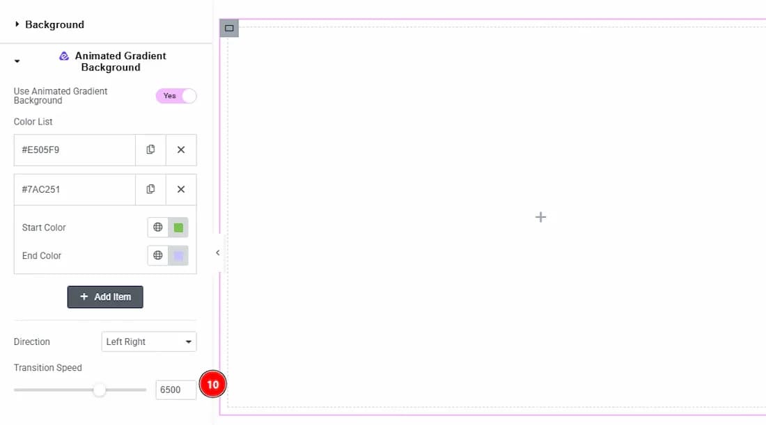 How To Use The Animated Gradient Background Extension By Atomic Addons - Using the Animated Gradient Background Extension 04