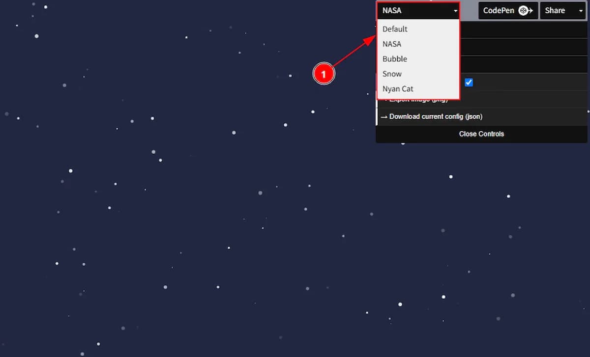 Configuring the Particles Extension 04