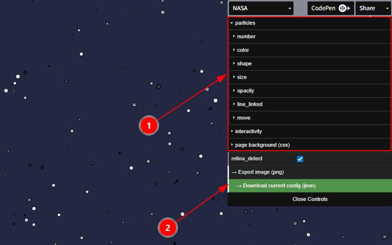 Configuring the Particles Extension 05