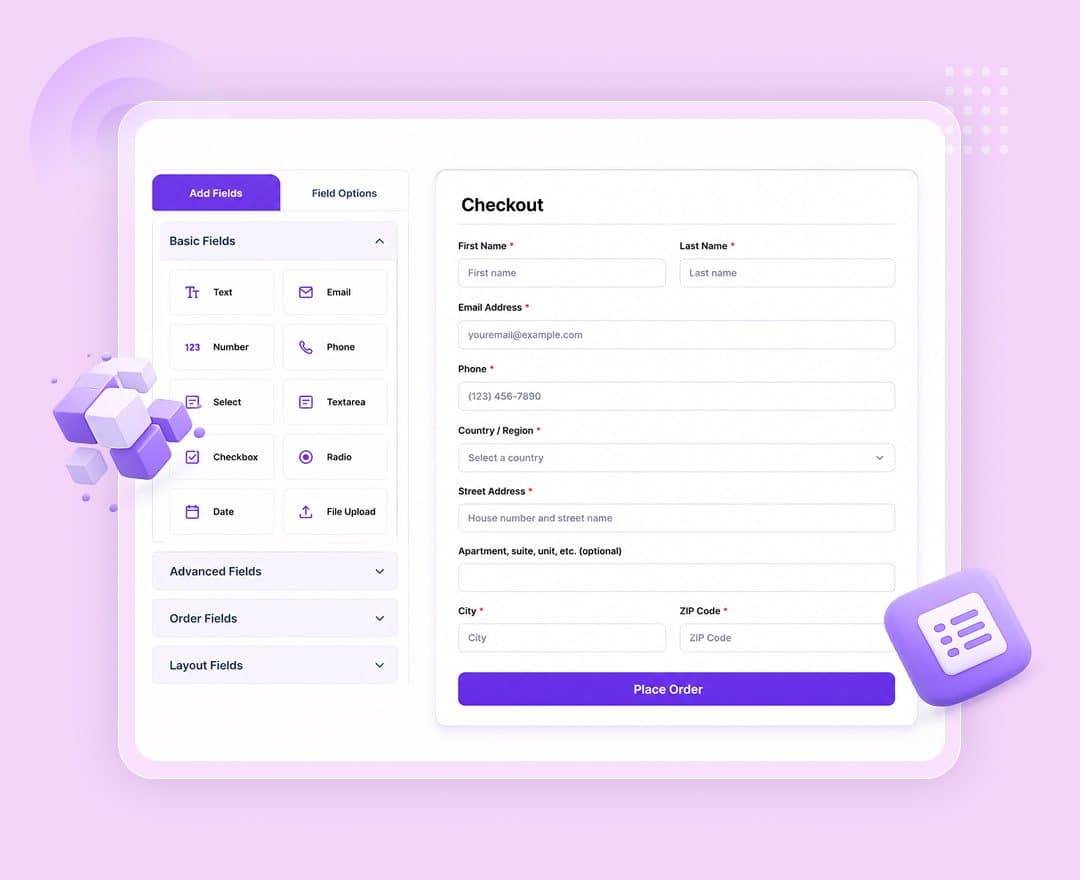 Drag and drop editor rearranging WooCommerce checkout form fields