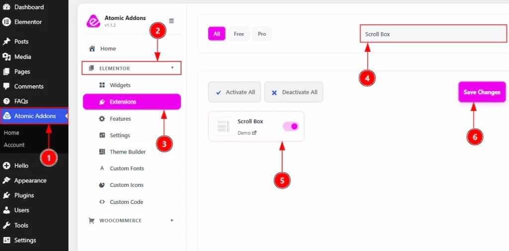Enabling the Scroll Box Extension