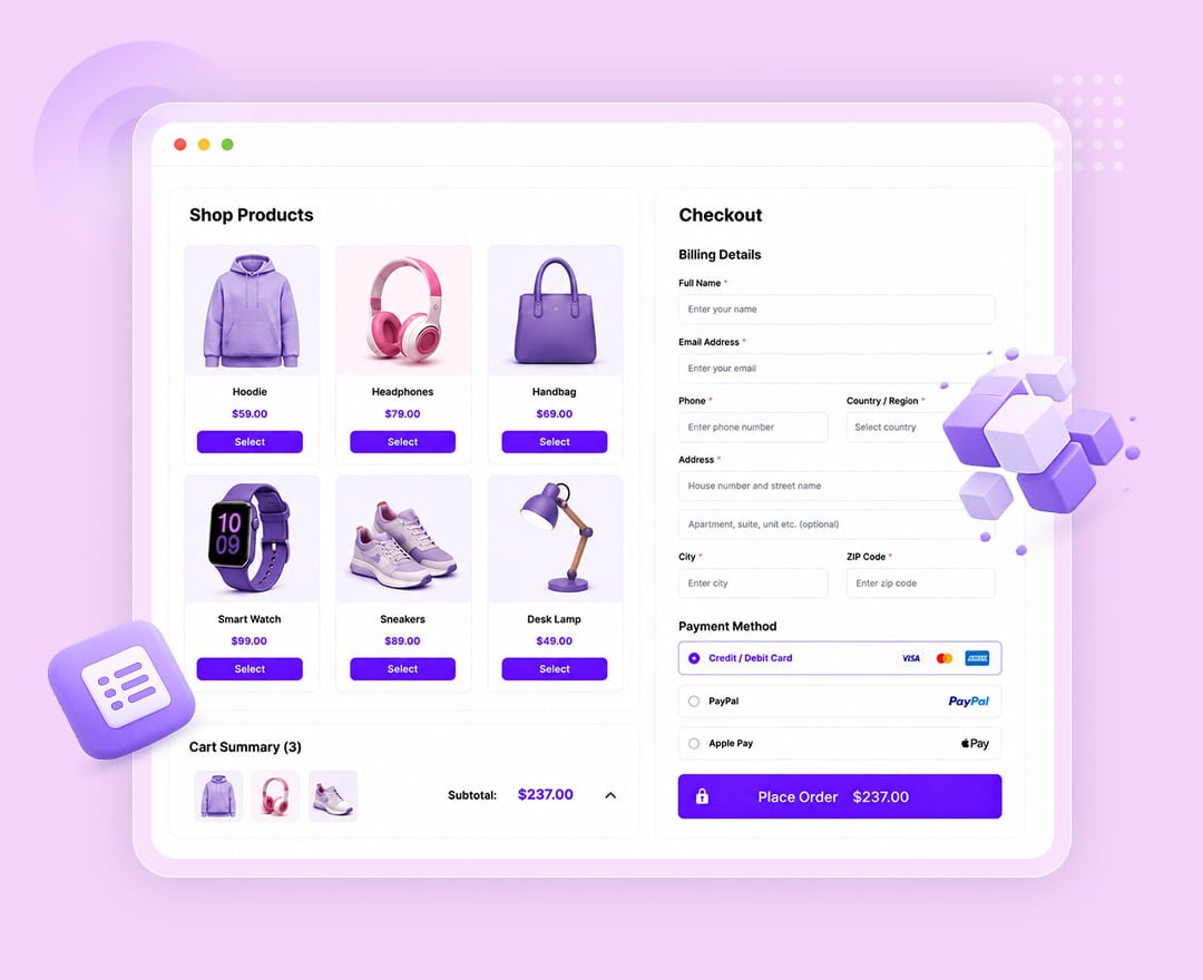One Page Checkout